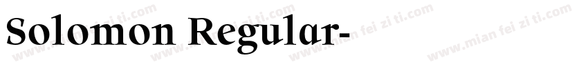 Solomon Regular字体转换